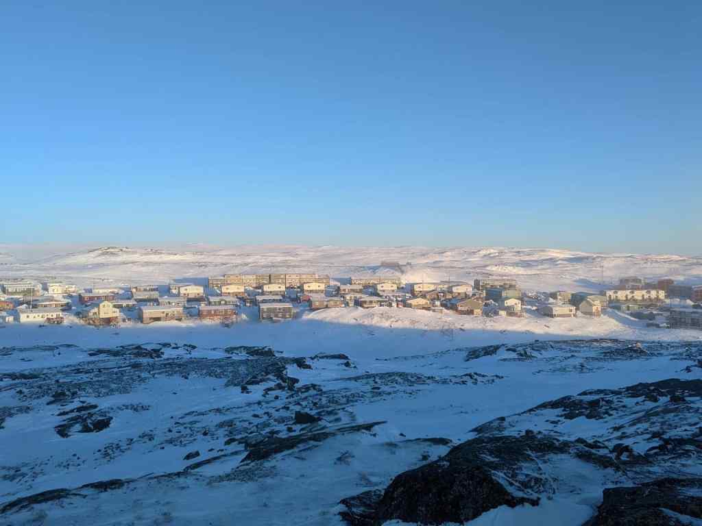 A city in Nunavut, cover with snow