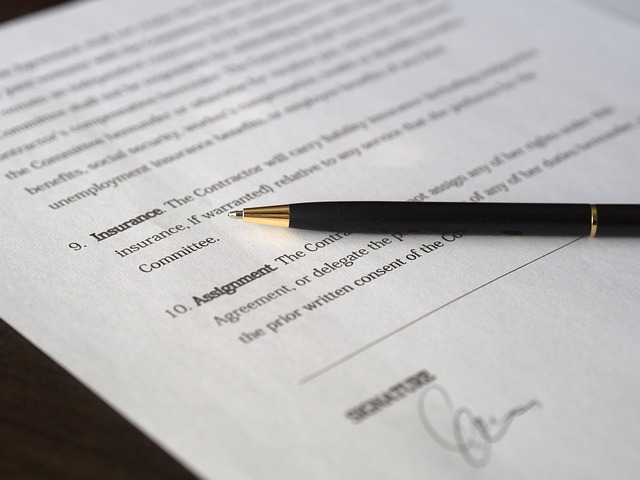 A contract being signed